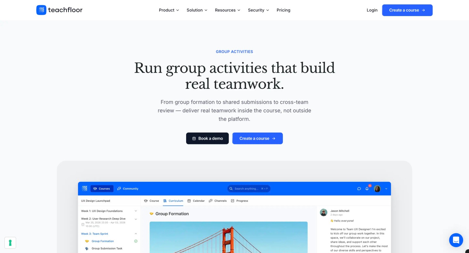Teachfloor structured, cohort-based learning with peer review and community — a top Thrive alternative