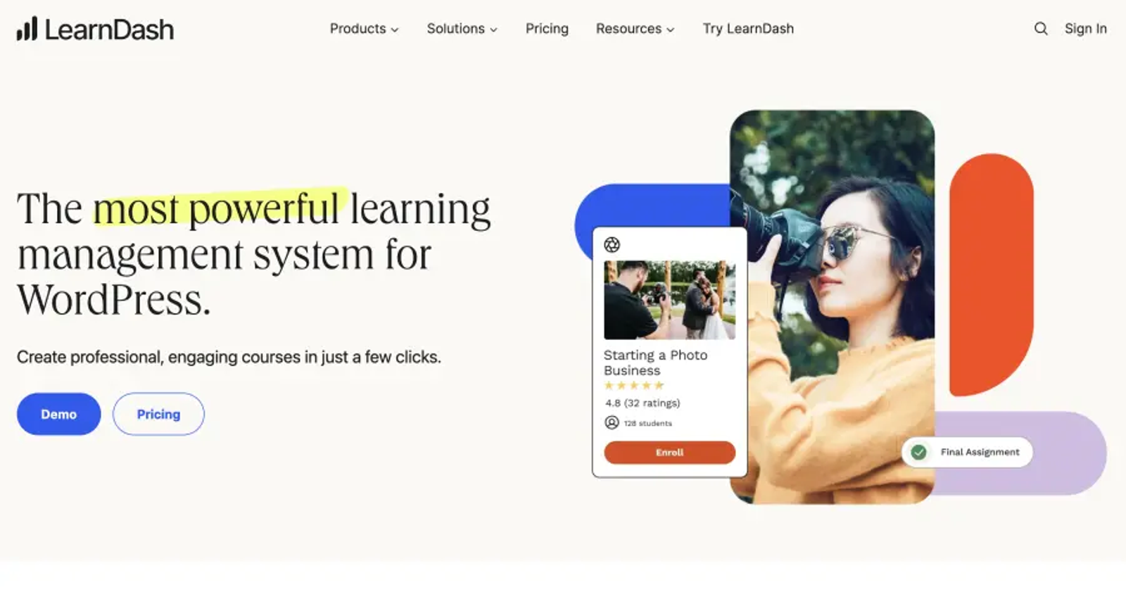 LearnDash homepage