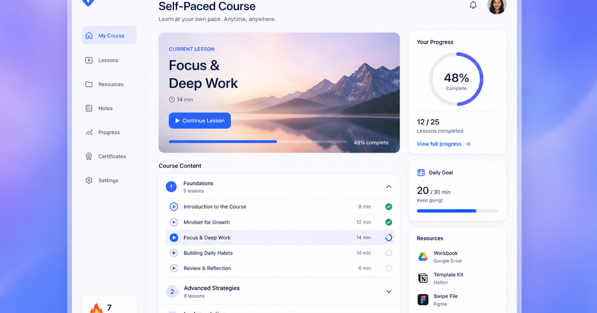 Pace Course How to Build a Self-Paced Course | Teachfloor