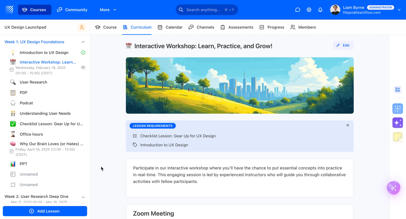 Running live mastermind sessions with the Teachfloor Zoom integration