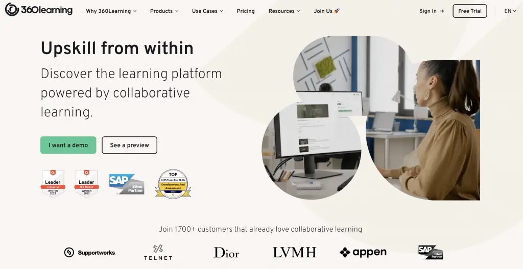 Five standout features highlighted from 360Learning reviews