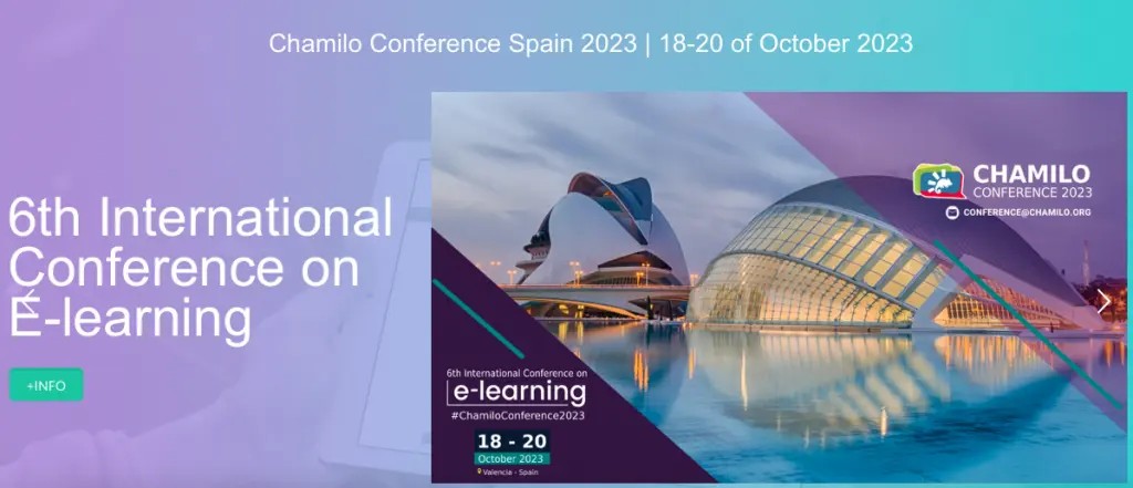 Image shows Chamilo's Open Source LMS home page