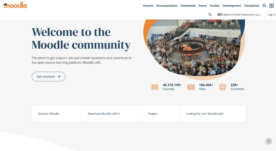 Moodle LMS course interface