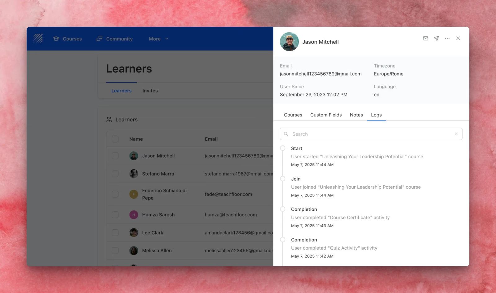 Learner Logs