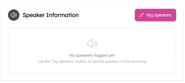 Speaker Information Card