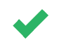 green checkmark on a white background