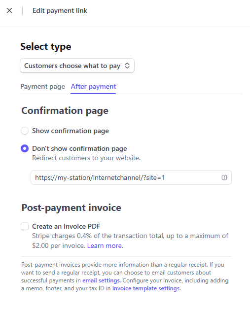 Redirect After Donation Payment