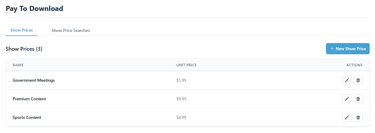 Pay to Download Show Prices Tab