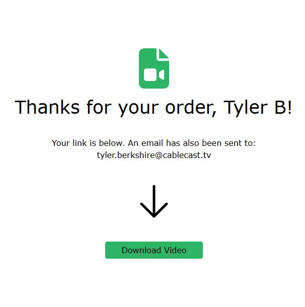 Download Link After Checkout