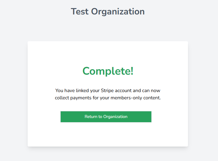 Stripe Account Link Complete