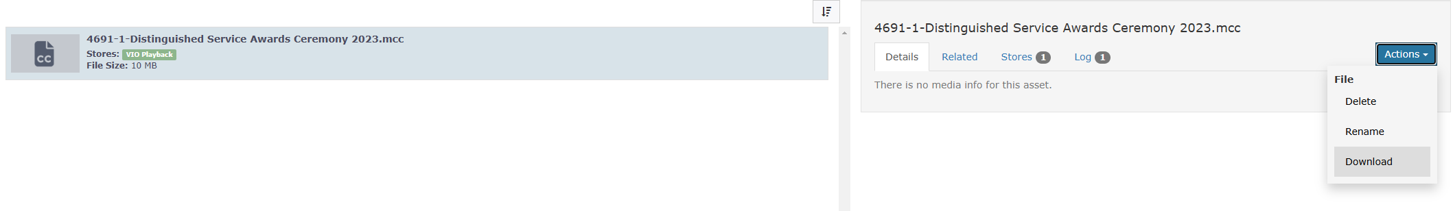 Downloading A Sidecar File directly