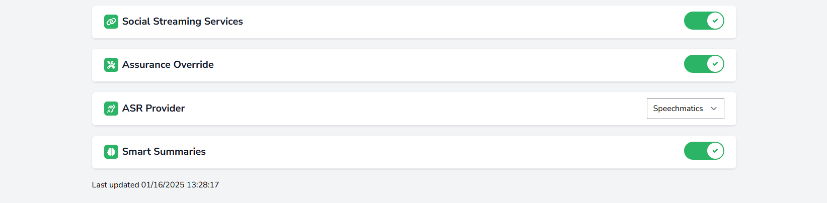 Cablecast Cloud Services Organization Settings