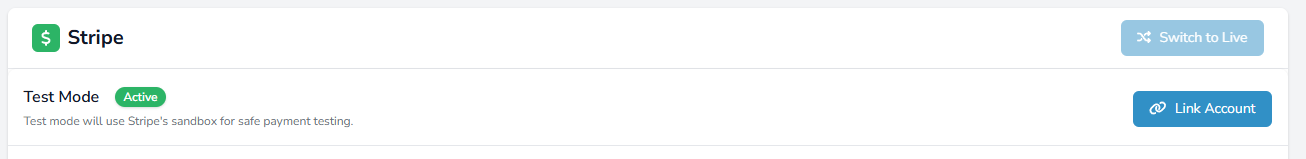 Link Stripe Account in CCS