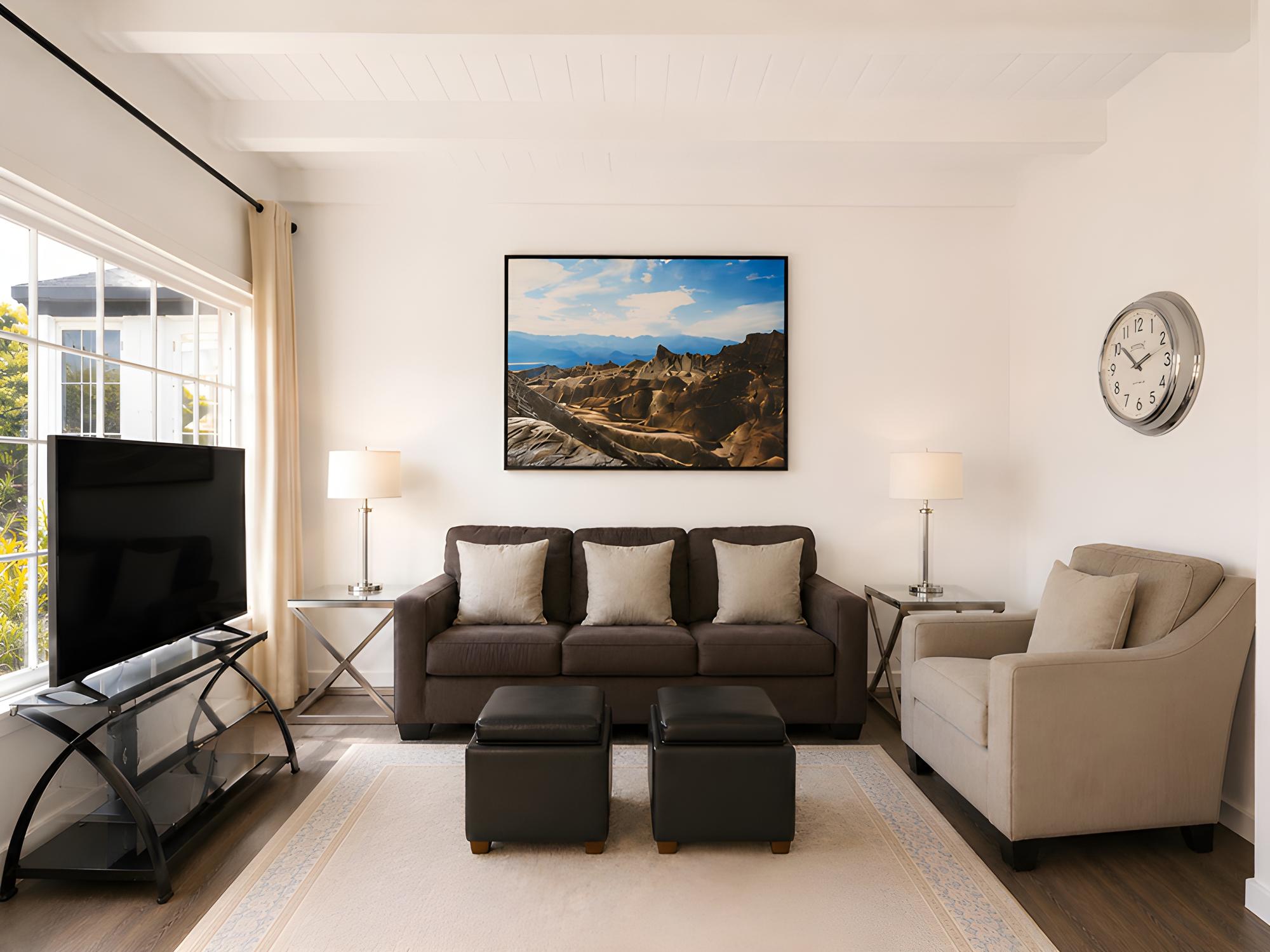 Living room with dining area in Marquise at Gloria Palm Springs