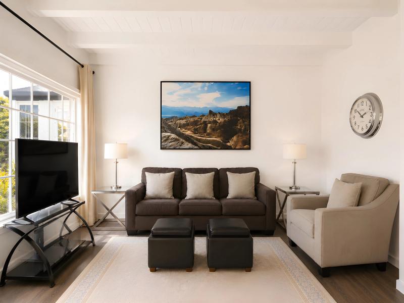 Living room with dining area in Marquise at Gloria Palm Springs
