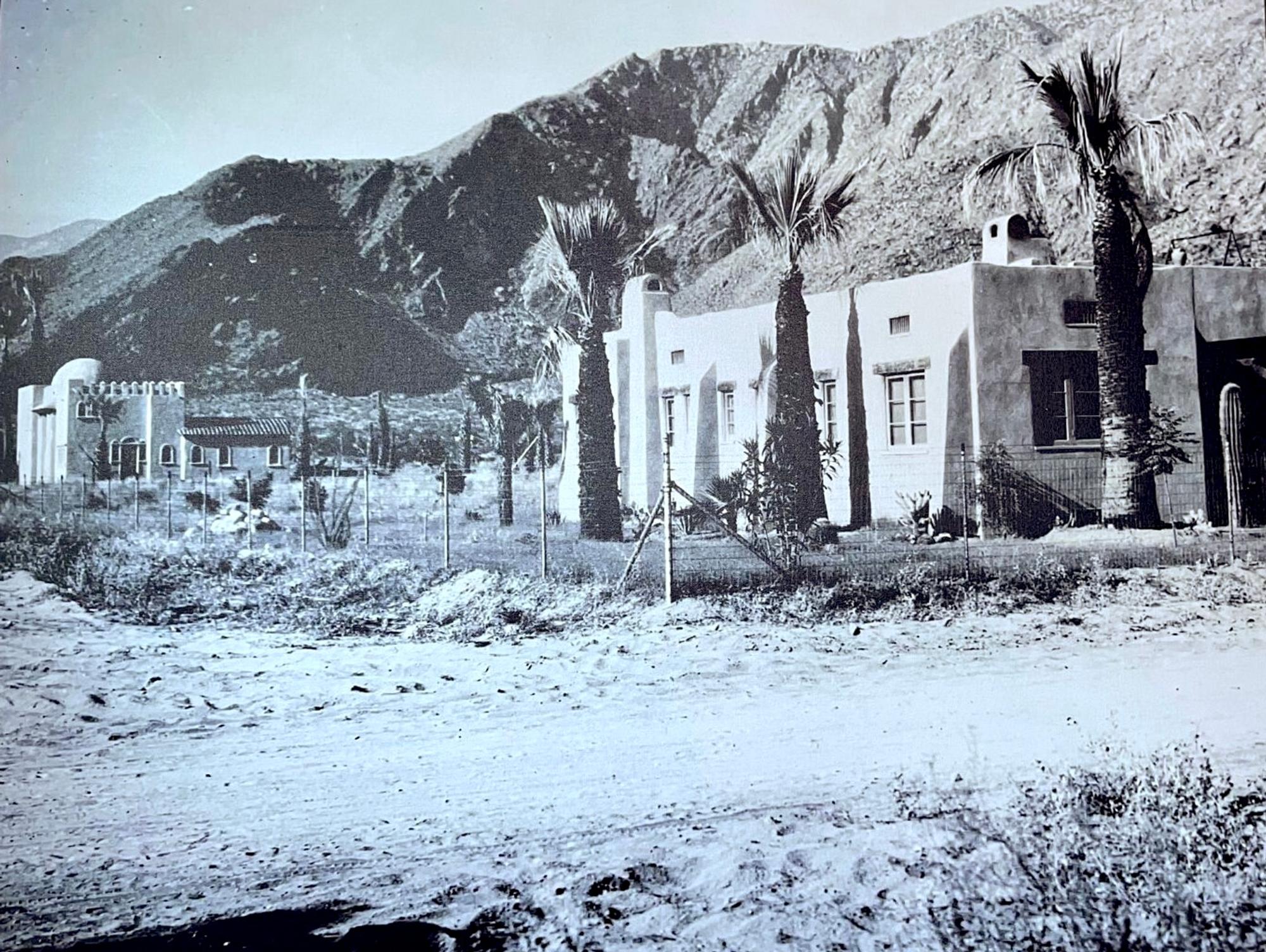 The estate in its early years beneath the San Jacinto mountains