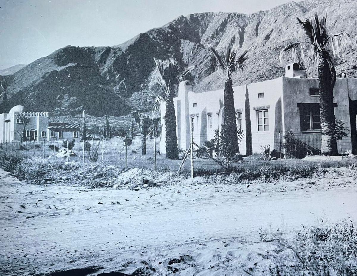 The Gloria Swanson residence under construction in the 1920s