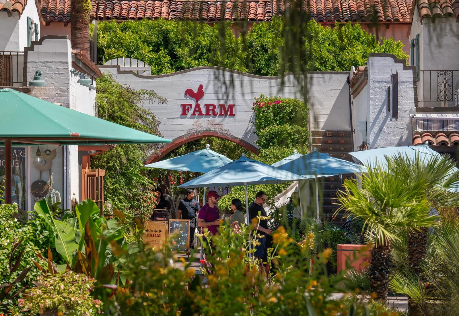 Alfresco brunch patio at Farm in downtown Palm Springs