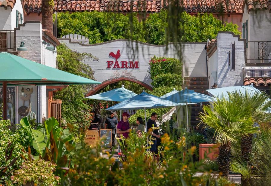 Alfresco brunch patio at Farm in downtown Palm Springs