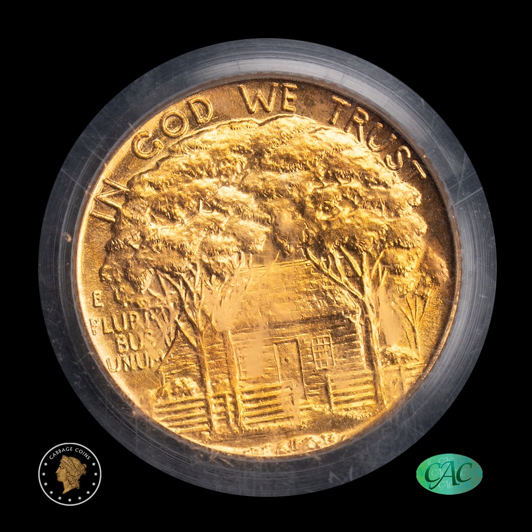 1922 G$1 Grant, w/Star Gold Commem PCGS MS66 CAC reverse