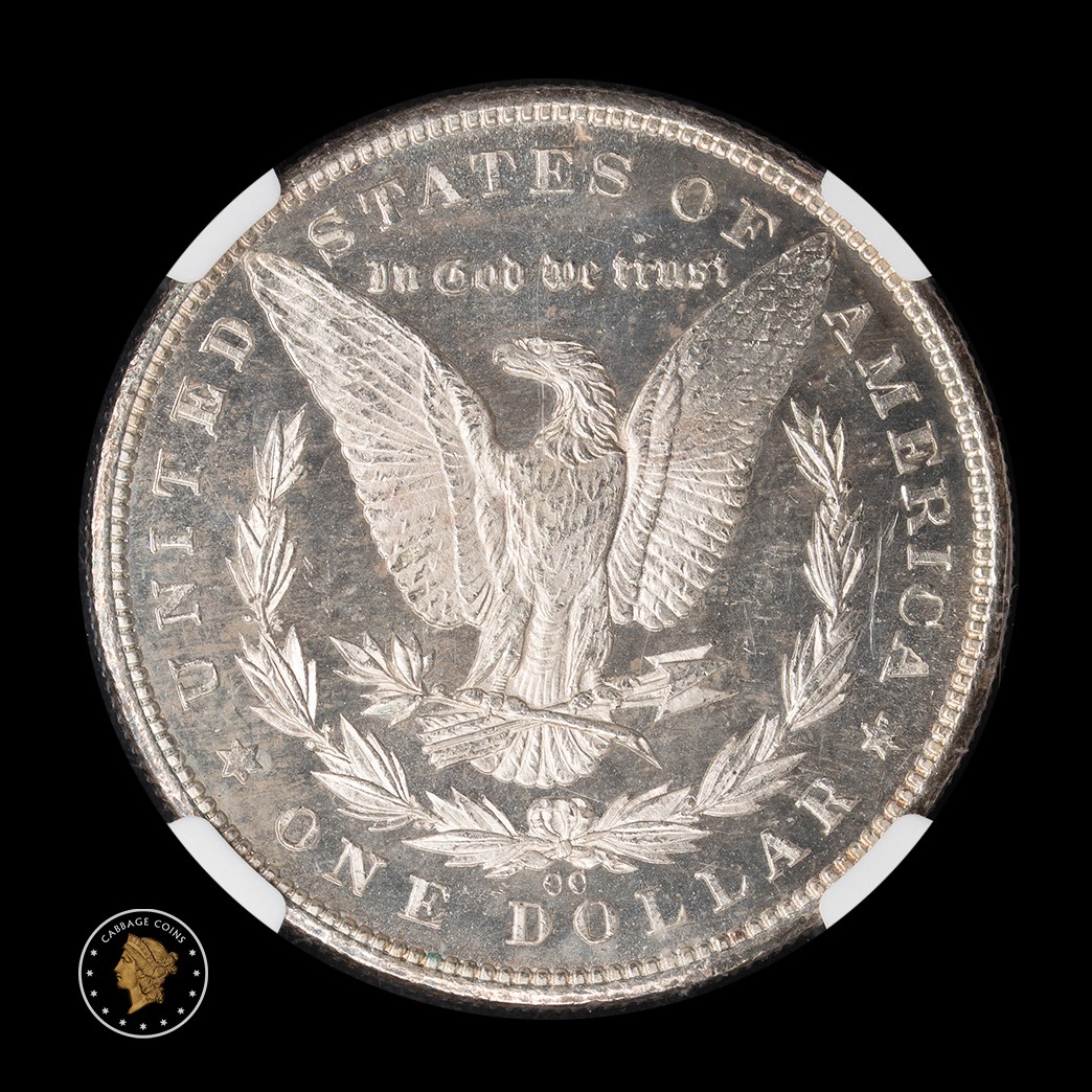 1890-CC $1 Morgan Silver Dollar NGC MS61 DPL reverse