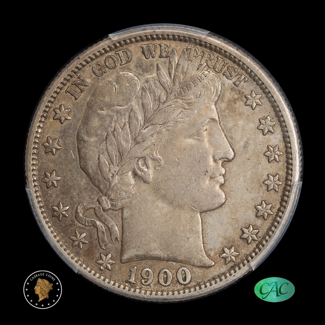 1900-S 50C Barber Half Dollar PCGS AU50 CAC obverse