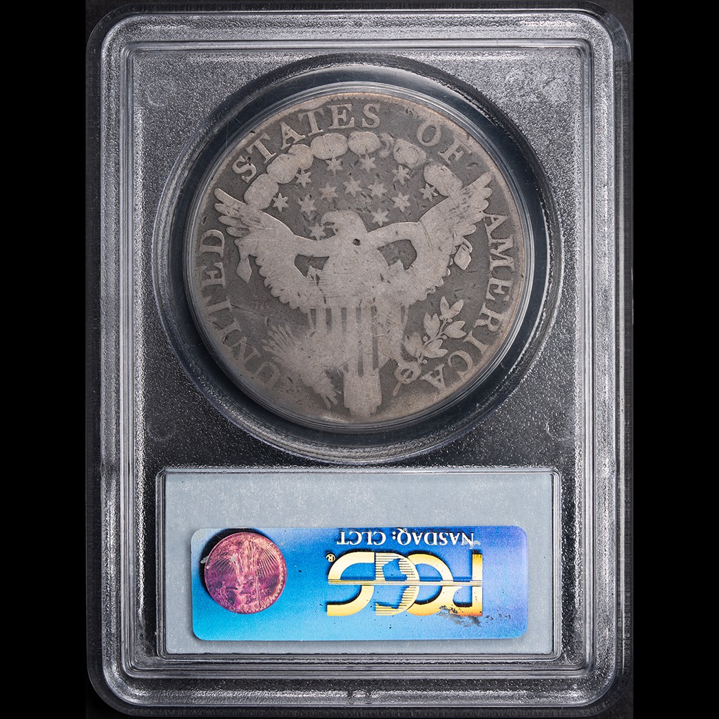 1800 $1 Draped Bust Silver Dollar PCGS G06 CAC in holder, view 2
