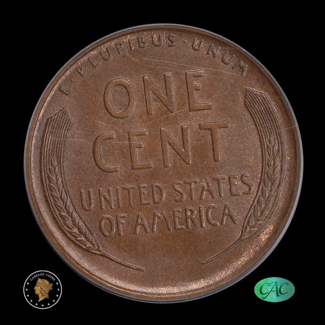 1909-S 1C Lincoln Cent PCGS MS65BN CAC OGH in holder, view 2