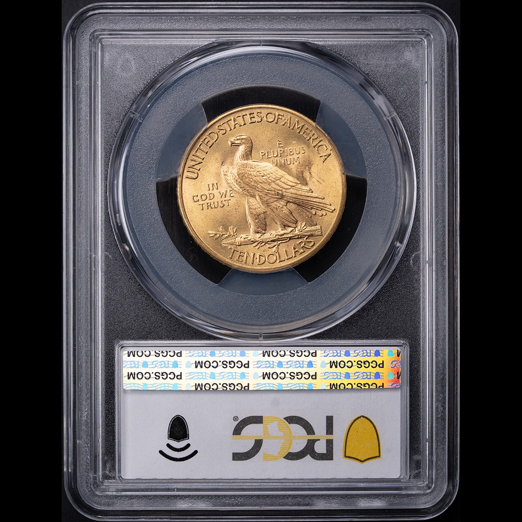 1913 $10 Indian Head Eagle PCGS MS65 in holder, view 2