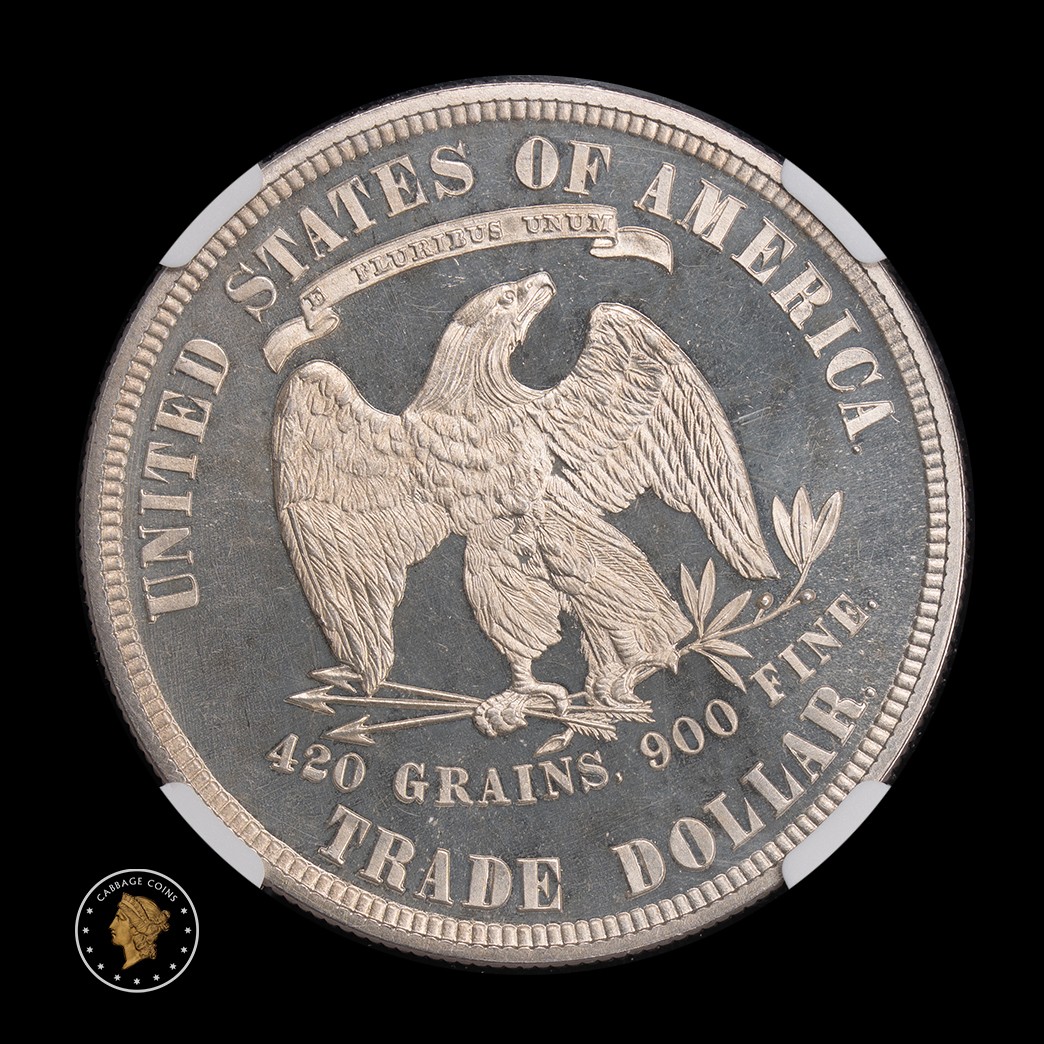1881 T$1 Trade Dollar Proof NGC PF65 CAMEO reverse