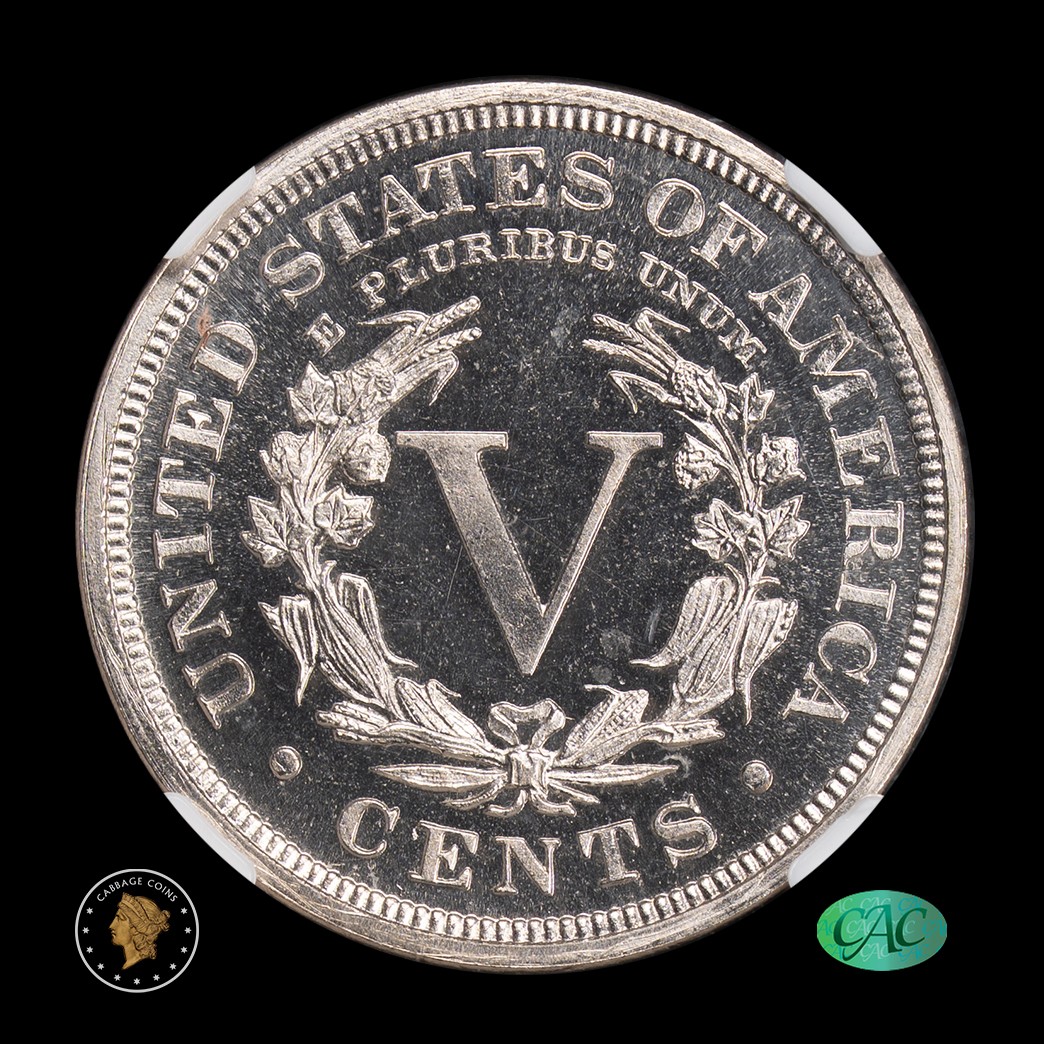 1895 5C Liberty Head V Nickel NGC PF65 CAM CAC reverse
