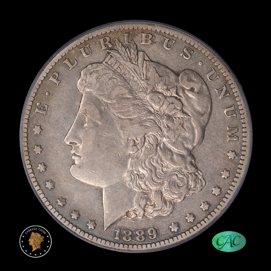 1889-CC $1 Morgan Silver Dollar PCGS XF40 CAC obverse