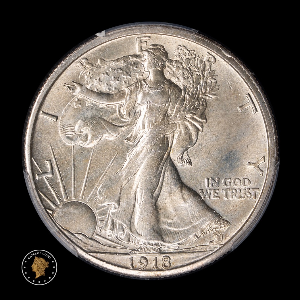 1918-S 50C Walking Liberty Half Dollar PCGS MS64 obverse