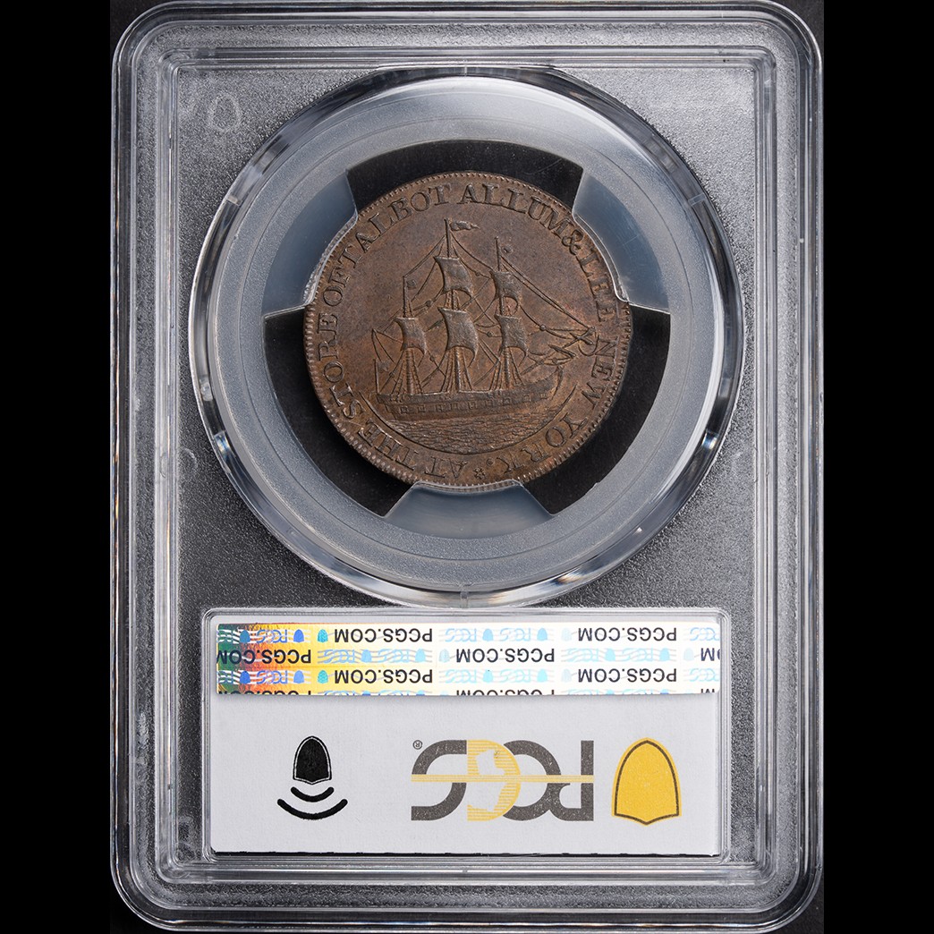 1795 Cent Talbot, Allum & Lee Lettered Edge PCGS MS65BN in holder, view 2