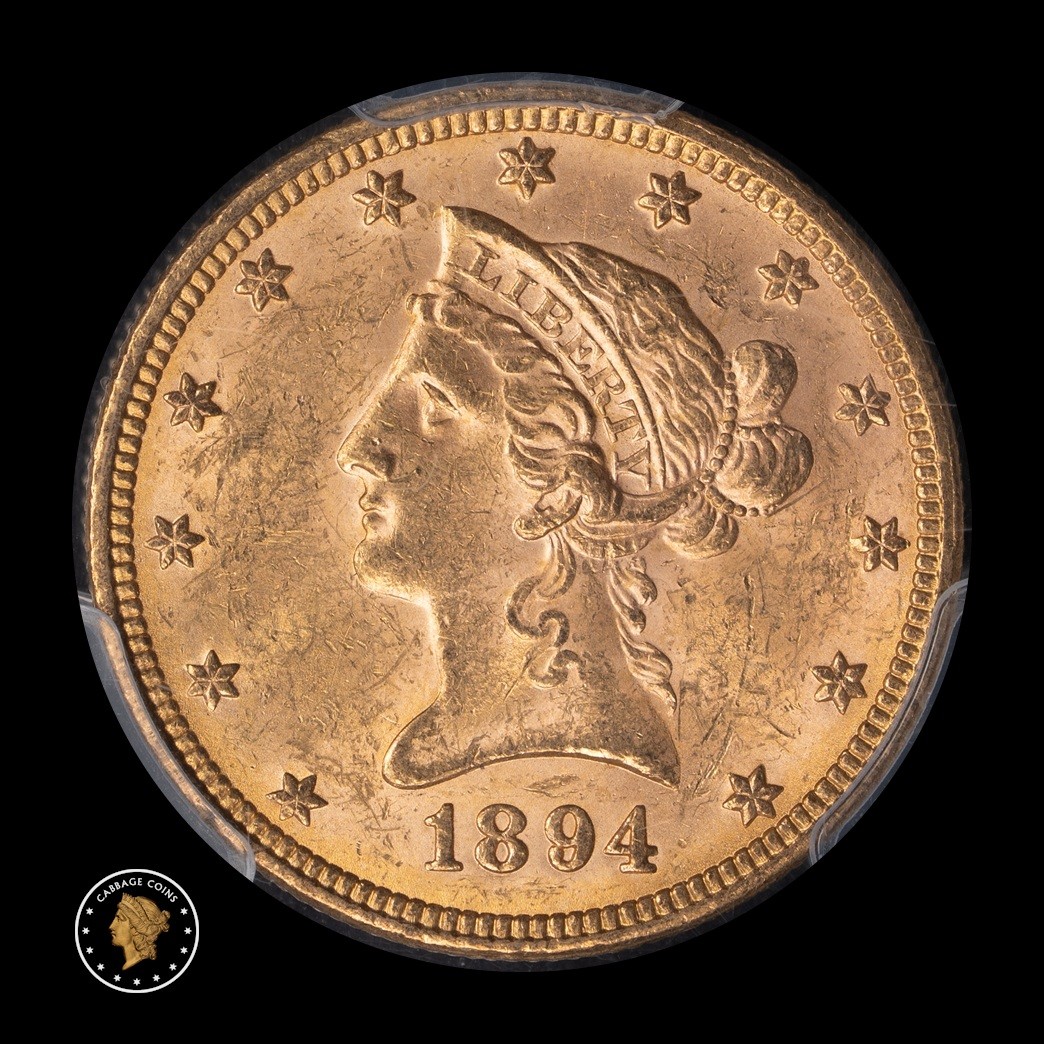 1894 $10 Liberty Head Eagle PCGS MS62 obverse