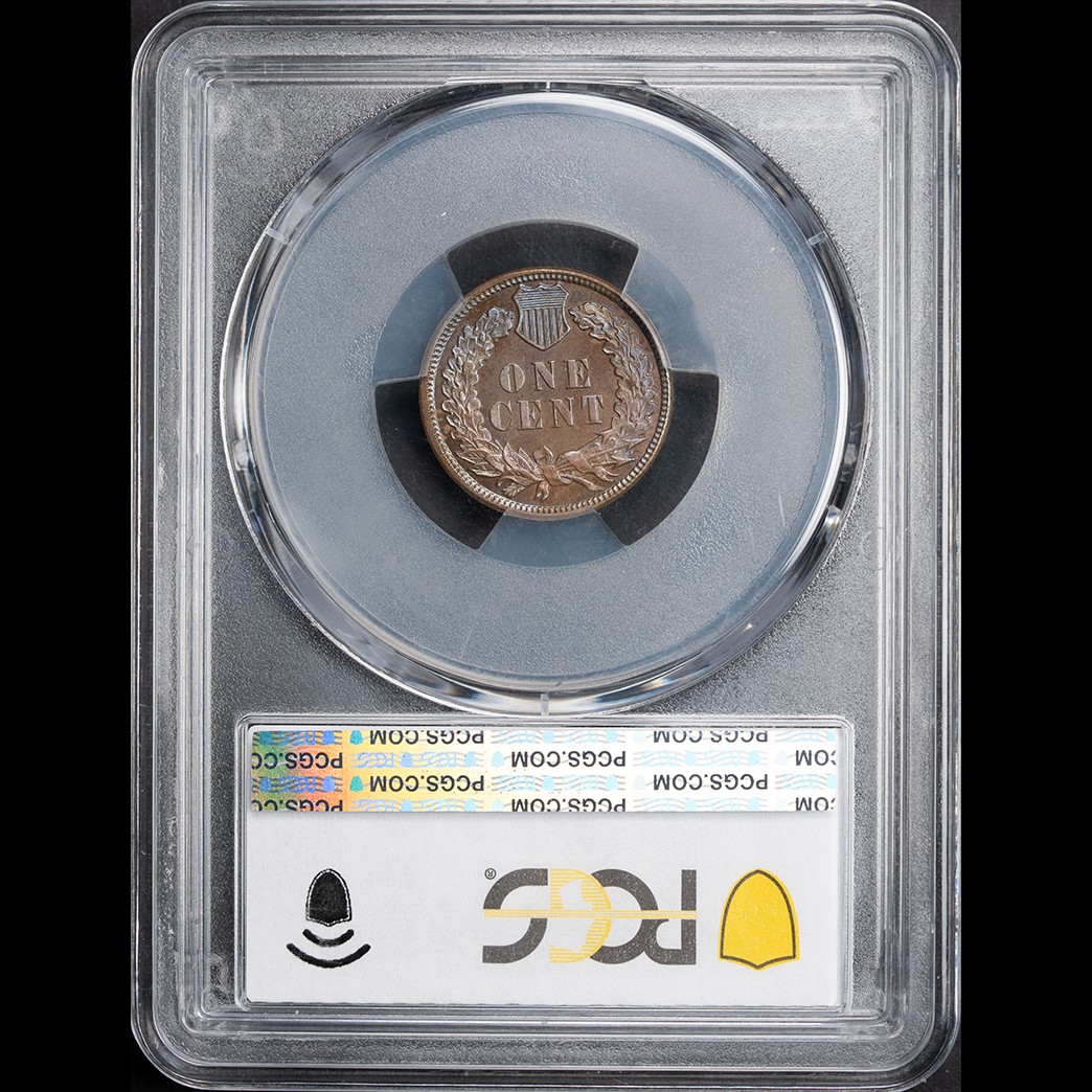 1887 1C Indian Head Cent Proof PCGS PR65BN (Eagle Eye) in holder, view 2
