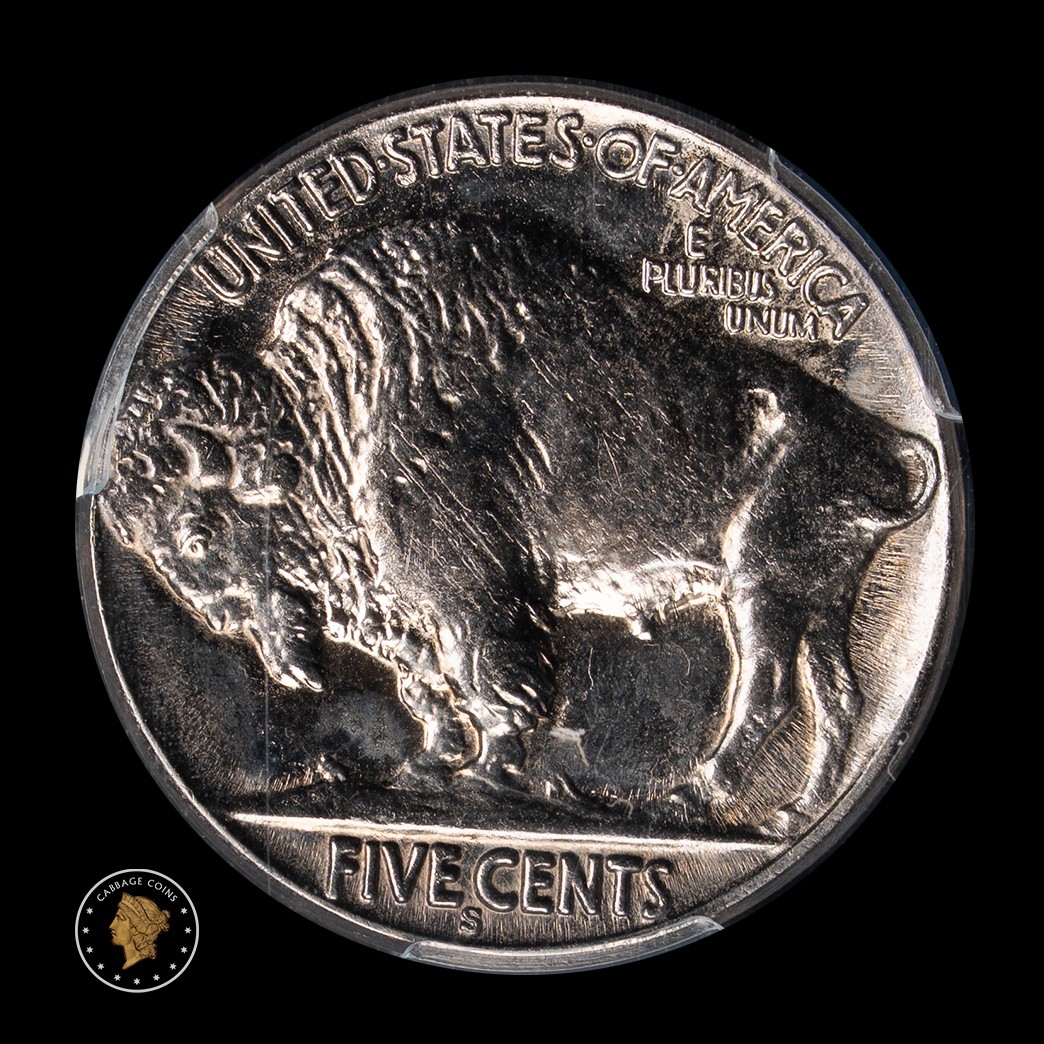 1926-S 5C Buffalo Nickel PCGS Genuine UNC Detail - Cleaned reverse
