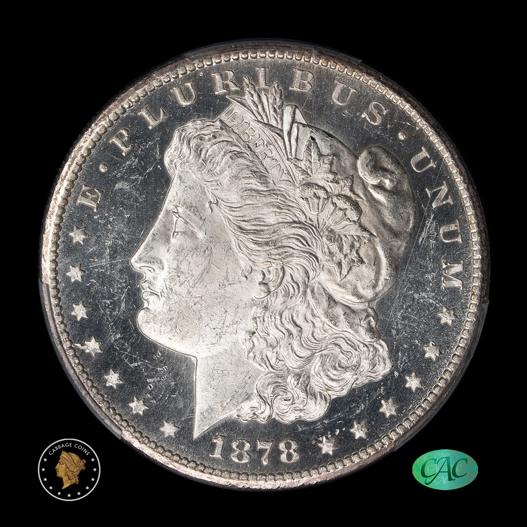 1878-CC $1 Morgan Silver Dollar PCGS MS62DMPL CAC obverse