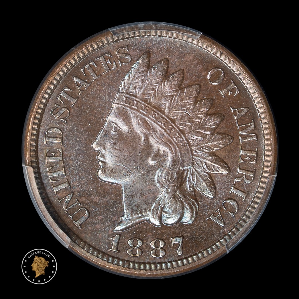 1887 1C Indian Head Cent Proof PCGS PR65BN (Eagle Eye) obverse