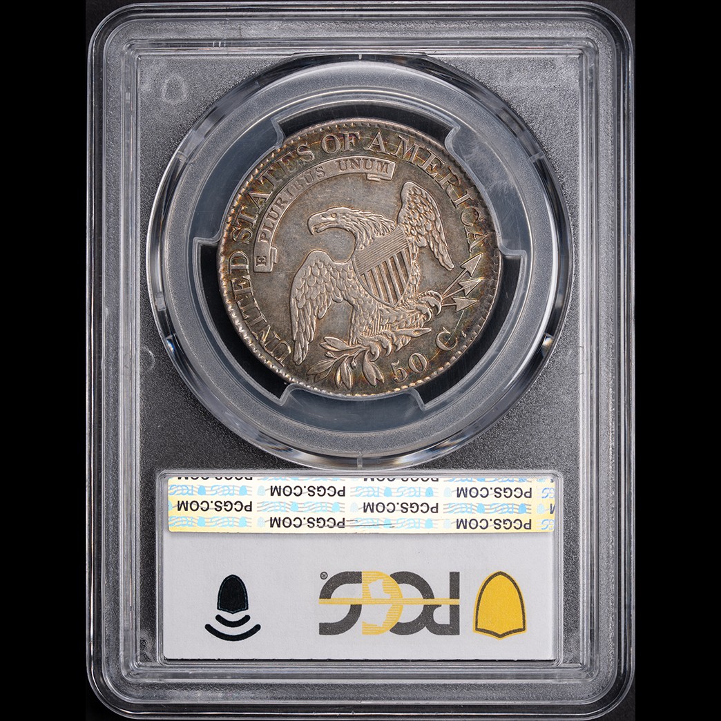 1826 50C Capped Bust Half Dollar PCGS AU55 in holder, view 2