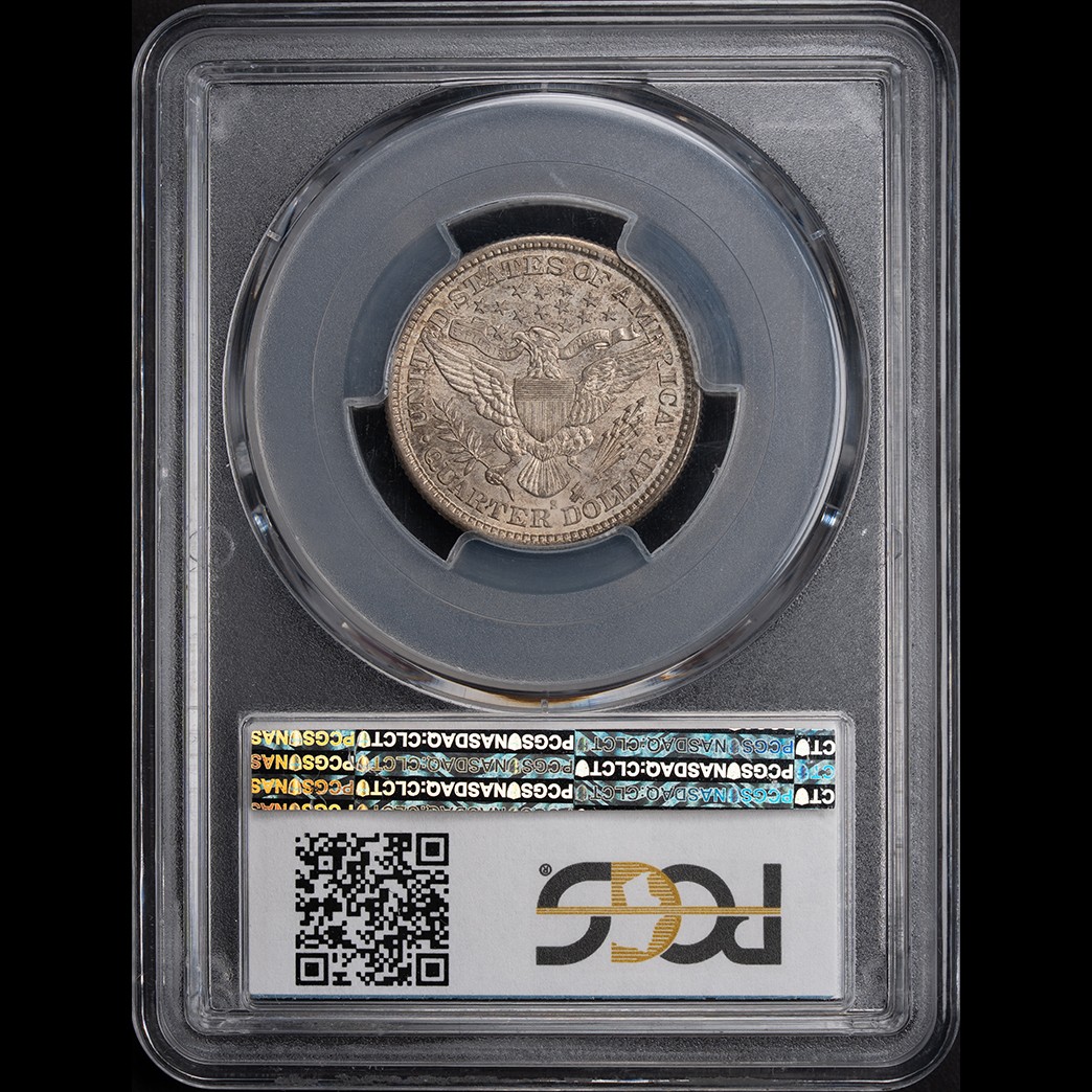 1898-S 25C Barber Quarter PCGS MS64 CAC reverse