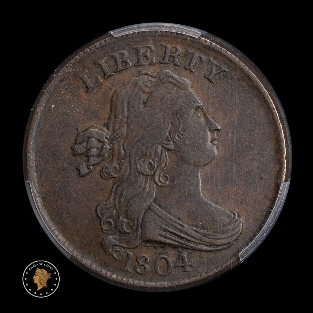 1804 1/2C Draped Bust Half Cent PCGS XF45 obverse
