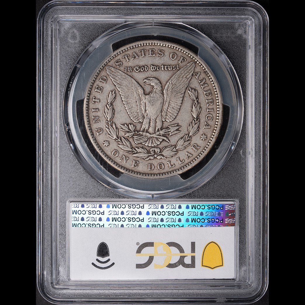1894 $1 Morgan Silver Dollar PCGS VF30 CAC in holder, view 2