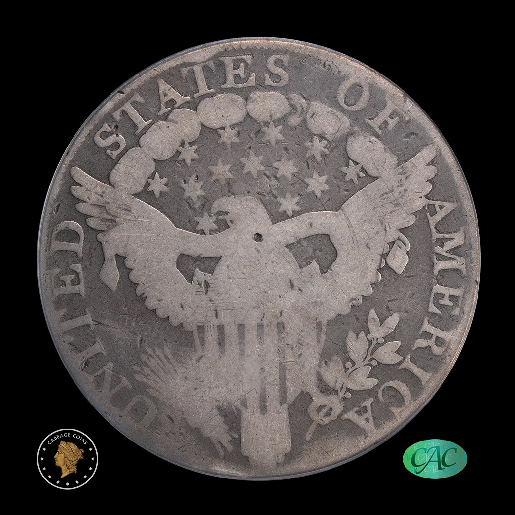 1800 $1 Draped Bust Silver Dollar PCGS G06 CAC reverse