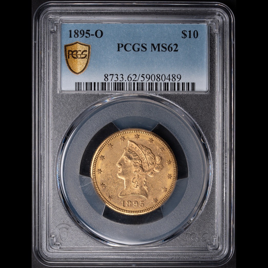 1895-O $10 Liberty Head Eagle PCGS MS62 in holder, view 1
