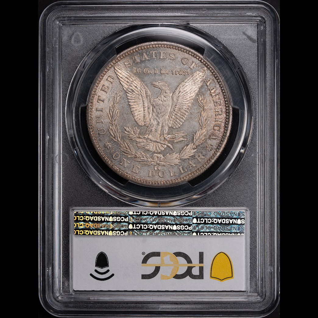 1892-CC $1 Morgan Silver Dollar PCGS MS64 CAC in holder, view 2