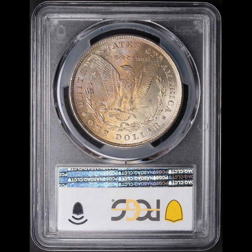 1878 8TF $1 Morgan Silver Dollar PCGS MS63 CAC in holder, view 2