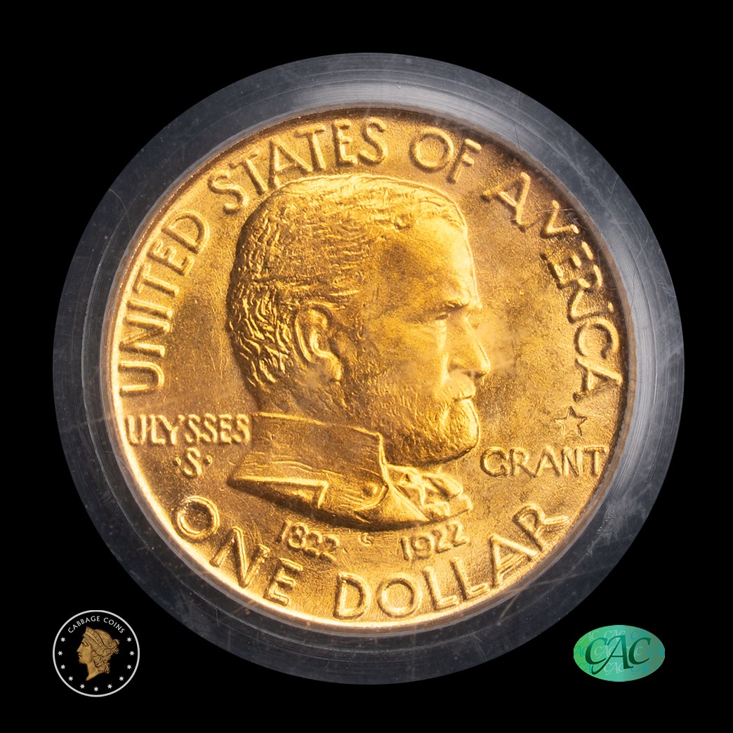 1922 G$1 Grant, w/Star Gold Commem PCGS MS66 CAC obverse