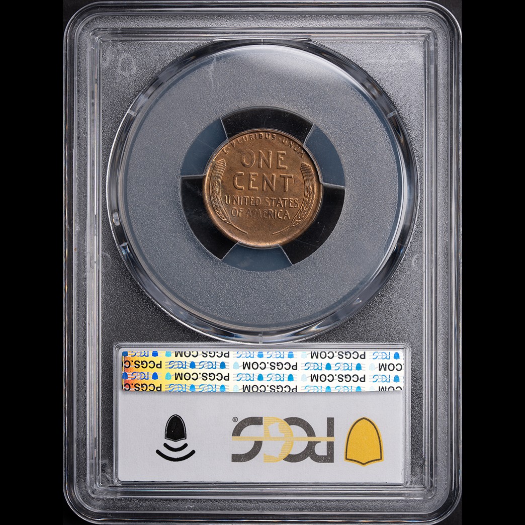 1915-S 1C Lincoln Cent PCGS MS64RB CAC in holder, view 2