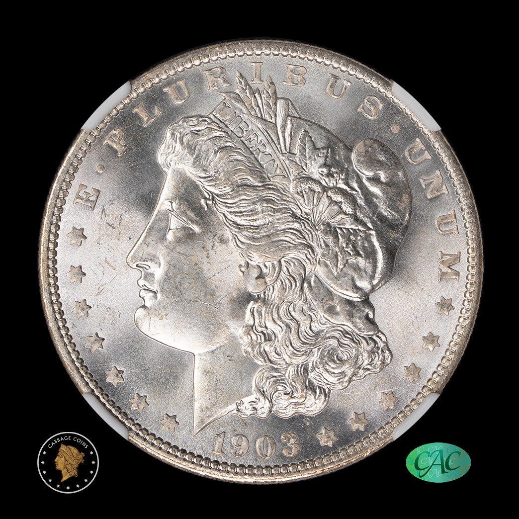 1903-O $1 Morgan Silver Dollar NGC MS66+ CAC obverse